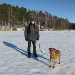 Husse å jag på isen.