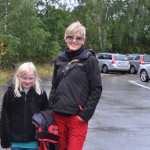 Ida och Fia på väg till Polishunds SM