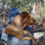 Efter den läskiga ryggsäcken fick jag sitta och lugna ner mig lite hos husse.
