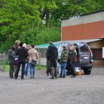 Samling inför provet på Annelunds Gård, Helsingborg.