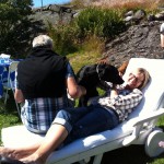 Jag och FarrMorr Kerstin skall sola lite.