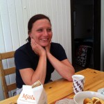 Fika innan promenad.