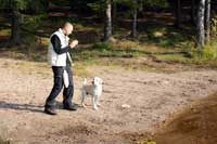 Jocke och Hugo vid stranden